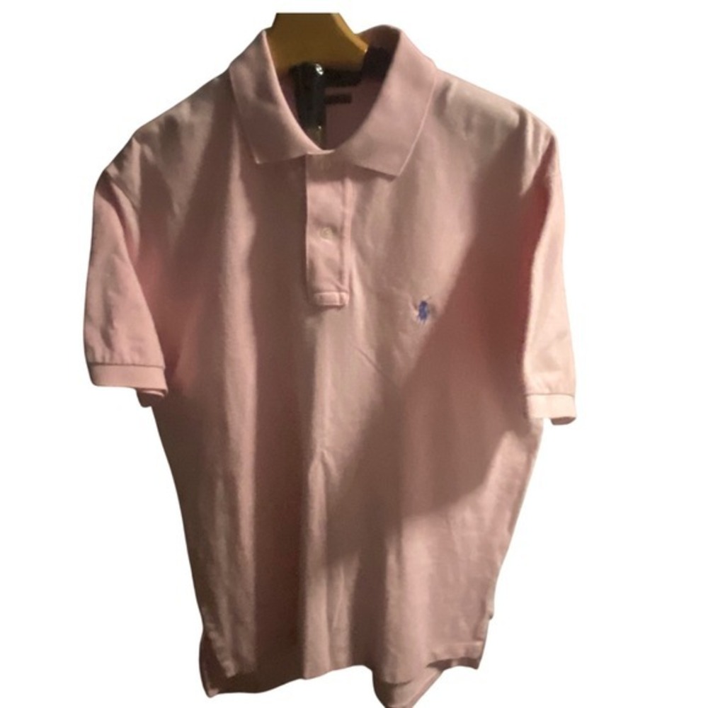 Polo Ralph Lauren Mens Classic Fit Short‎ Sleeve Polo Shirt Pink M Logo Mesh
